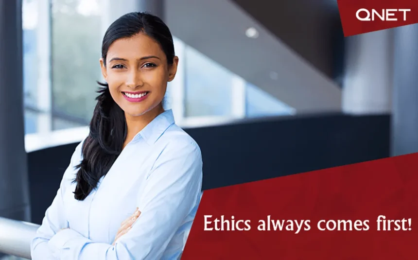 A confident young woman following QNET Code of ethics in direct selling