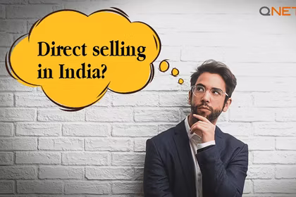 A young businessman wondering if direct selling is legal