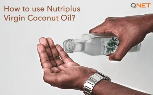 A-man-pouring-Nutriplus-Virgin-Coconut-Oil-in-his-palm-for-a-head-massage