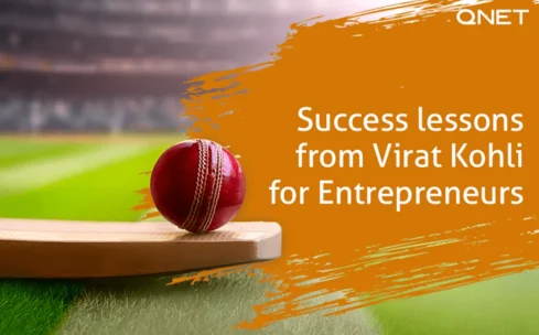 a bat and a ball in a cricket field with quote