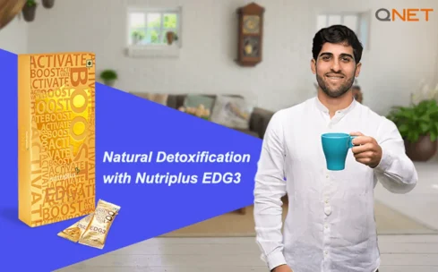 A-young-man-holding-a-cup-of-Nutriplus-EDG3-showing-how-to-detox-your-body-and-boost-energy-levels