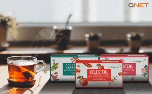 Nutriplus-Celesteal-containers-on-a-table-next-to-freshly-prepared-brew