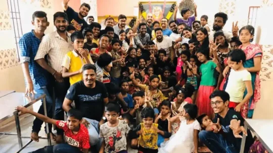 spirit of giving people standing in a group